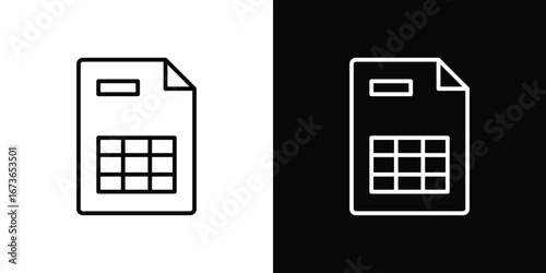Spreadsheet icon Illustration. Vector Graphic. EPS 10