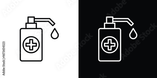 Sanitizer icon Illustration. Vector Graphic. EPS 10