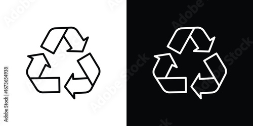 Recycling icon Illustration. Vector Graphic. EPS 10