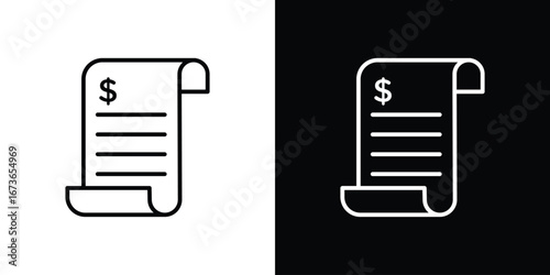 Receipt icon Illustration. Vector Graphic. EPS 10