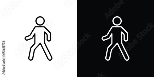 Pedestrian icon Illustration. Vector Graphic. EPS 10