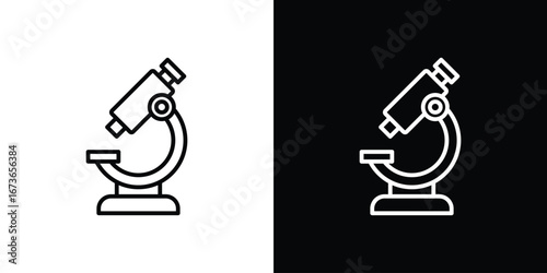Microscope icon Illustration. Vector Graphic. EPS 10