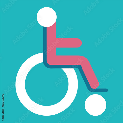Accessible icon of a person in a wheelchair a symbol of mobility and inclusion