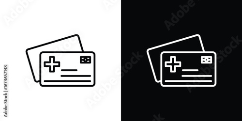 Insurance card icon Illustration. Vector Graphic. EPS 10