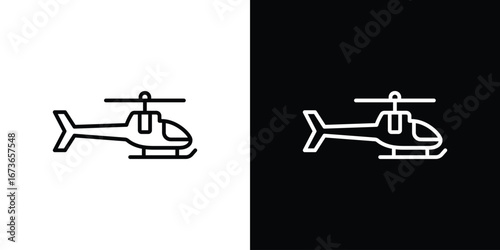Helicopter icon Illustration. Vector Graphic. EPS 10