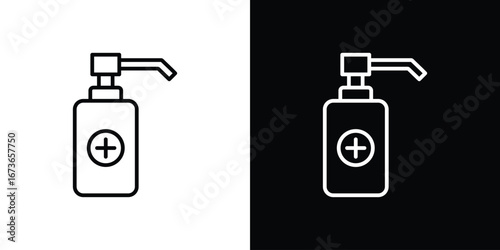 Hand sanitizer icon Illustration. Vector Graphic. EPS 10