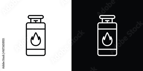 Gas cylinders icon Illustration. Vector Graphic. EPS 10