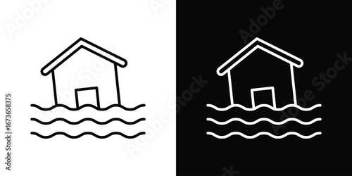 Flood icon Illustration. Vector Graphic. EPS 10