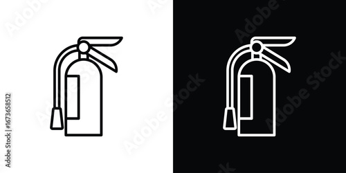 Fire extinguisher icon Illustration. Vector Graphic. EPS 10