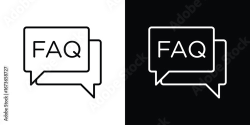 FAQ icon Illustration. Vector Graphic. EPS 10
