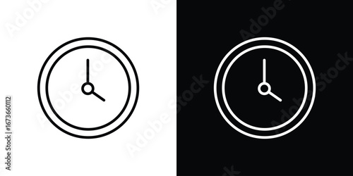 Clock icon Illustration. Vector Graphic. EPS 10