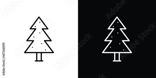 Christmas tree icon Illustration. Vector Graphic. EPS 10