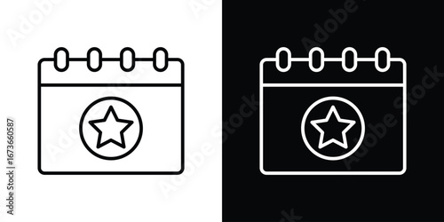 Calendar with event icon Illustration. Vector Graphic. EPS 10