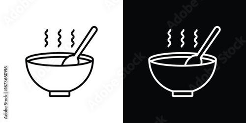 Bowl of soup icon Illustration. Vector Graphic. EPS 10