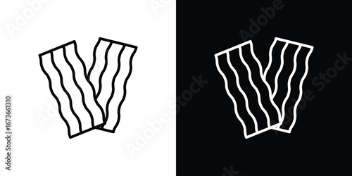 Bacon icon Illustration. Vector Graphic. EPS 10