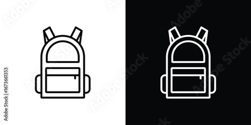 Backpack icon Illustration. Vector Graphic. EPS 10