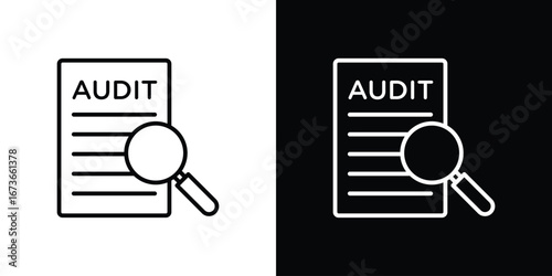 Audit report icon Illustration. Vector Graphic. EPS 10