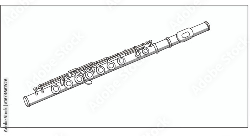 Flute illustration symbolizing International Music Day elegance soft melodies peace creativity and inspiration