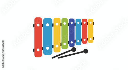 Xylophone illustration representing International Music Day children’s joy colorful sound rhythm creativity fun