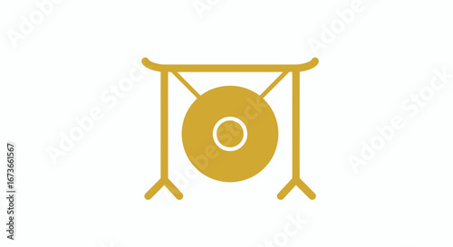 Gong illustration symbolizing International Music Day cultural tradition rhythm spirituality harmony and energy