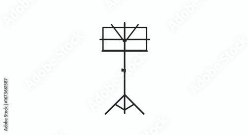 Music stand illustration representing International Music Day practice discipline performance learning and art