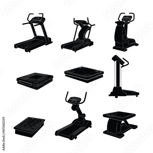 Physiotherapy Robot Exercise Equipment Silhouette Treadmills, Steppers and Vibration Plates for Fitness and Rehab