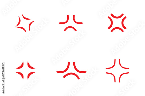 angry comic element symbol. 