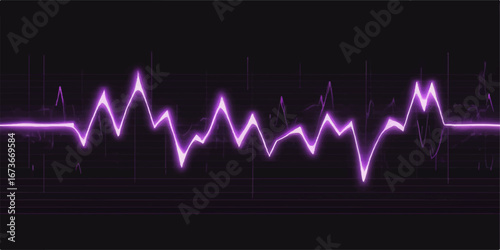 EKG monitor displays a patient's vital signs as a pulsating heart wave