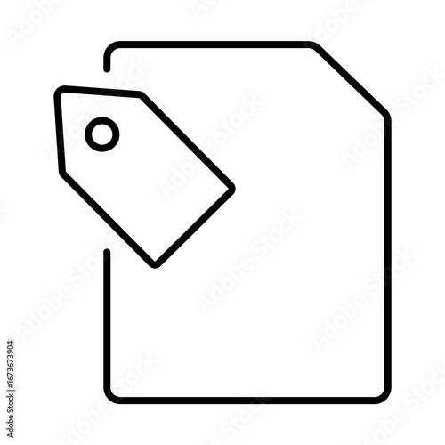 Document with a tag icon representing labeling or tagging