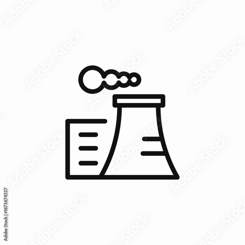 nuclear power plant icon sign vector