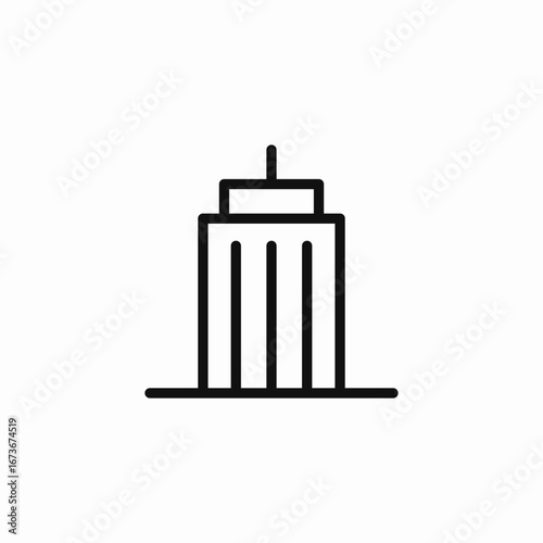 single building icon icon sign vector