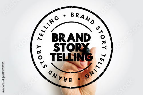 Wallpaper Mural Brand Story Telling text stamp, concept background Torontodigital.ca