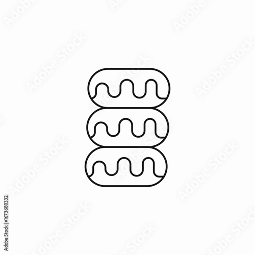 churros stack dessert icon sign vector