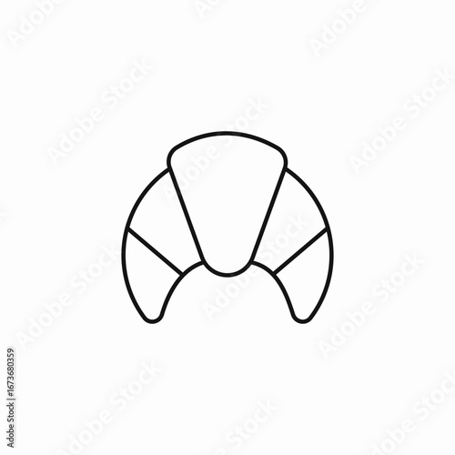 classic french croissant icon sign vector