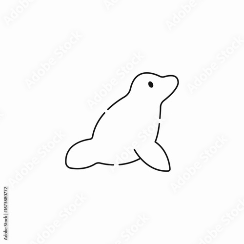 cute seal  icon sign vector
