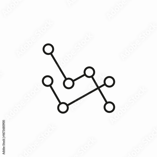 data connection graph icon sign vector