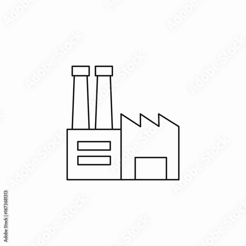 factory building icon icon sign vector