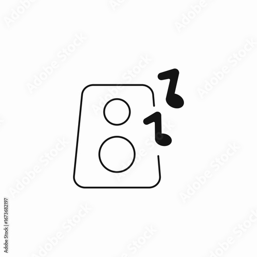 musical speaker sound icon sign vector