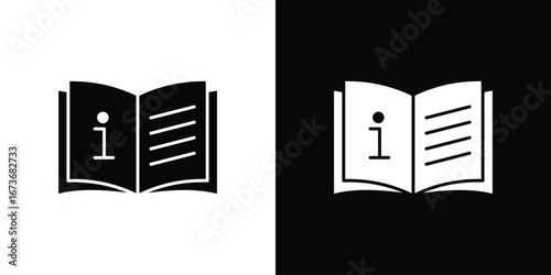 User guide icon. The black silhouette vector