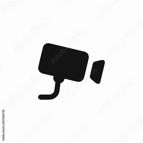 security camera monitor icon sign vector