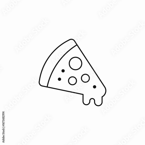 slice of pizza icon sign vector
