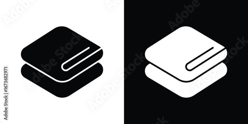 Towel icon. The black silhouette vector