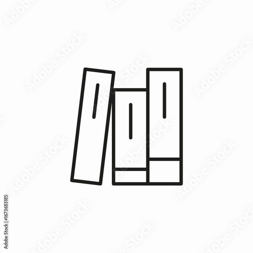 three books stack icon sign vector