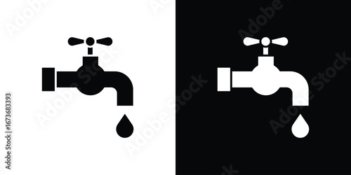 Tap icon. The black silhouette vector