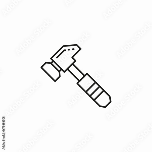 claw head handle icon sign vector