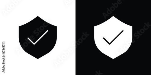 Insured icon. The black silhouette vector