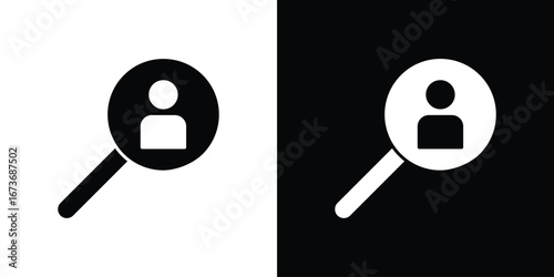 Hiring icon. The black silhouette vector