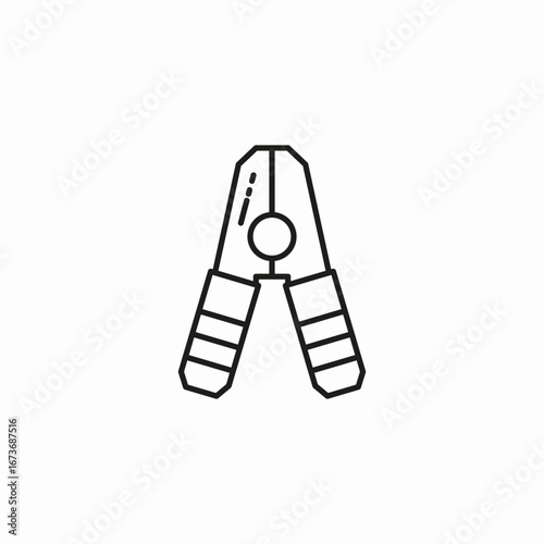 gripping jaw tool icon sign vector