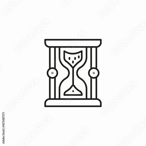 hourglass timer waiting icon sign vector