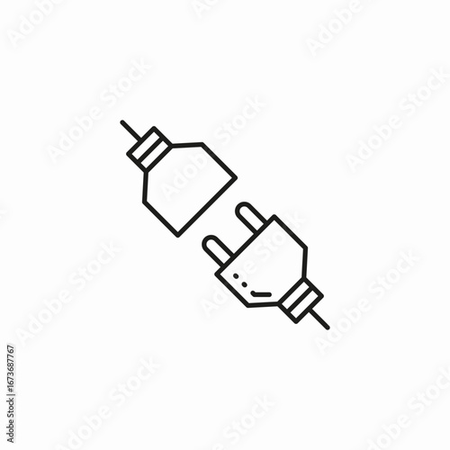 male female connector icon sign vector
